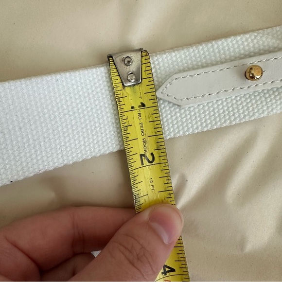 Lauren Ralph Lauren White & Gold Waist Belt Old Money Preppy Nautical Women 35" - Picture 6 of 9